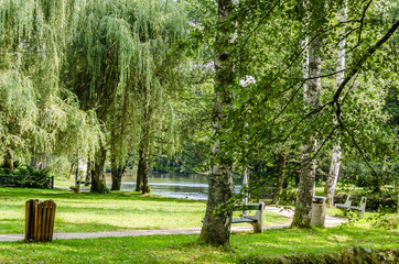 Spring of river Bosnia near the city of Sarajevo 