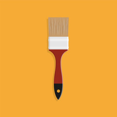 Paintbrush vector illustration in a flat style