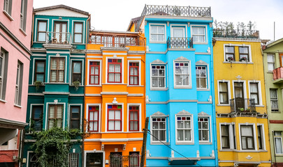 Old Houses in Fener District, Istanbul, Turkey