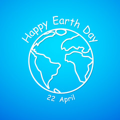 Happy Earth Day banner. Vector illustration.