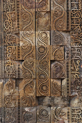 Ancient carved stones in Delhi, India