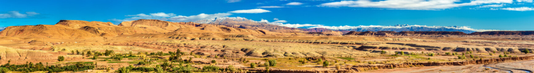 Desert and mountains near Ait Ben Haddou village in Morocco