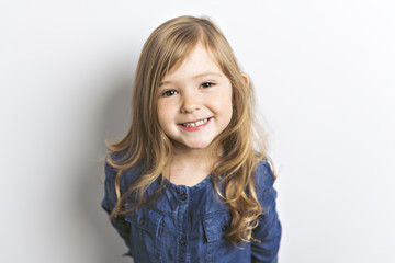 Cute portrait of a 3 years old girl, Cute caucasian