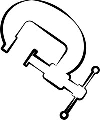 C Clamp Icon, C-Clamp Icon