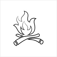 Campfire Icon, Camp Fire