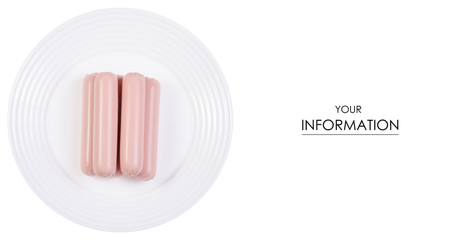 Sausages meal on plate pattern