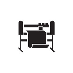 machine tool icon. Element of printing house illustration. Premium quality graphic design icon. Signs and symbols collection icon for websites, web design, mobile app