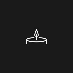 Candle logo icon template