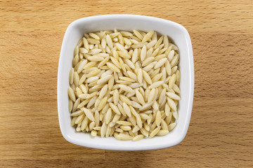 Raw Pearl Barley in a Bowl