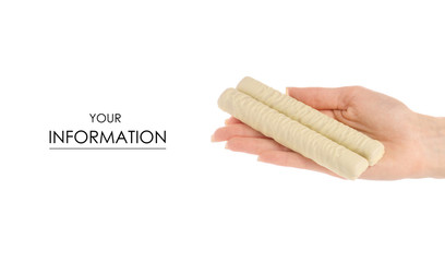 Chocolate bar stick in hand pattern