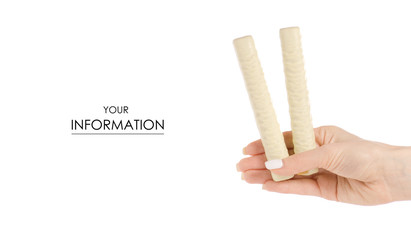 Chocolate bar stick in hand pattern