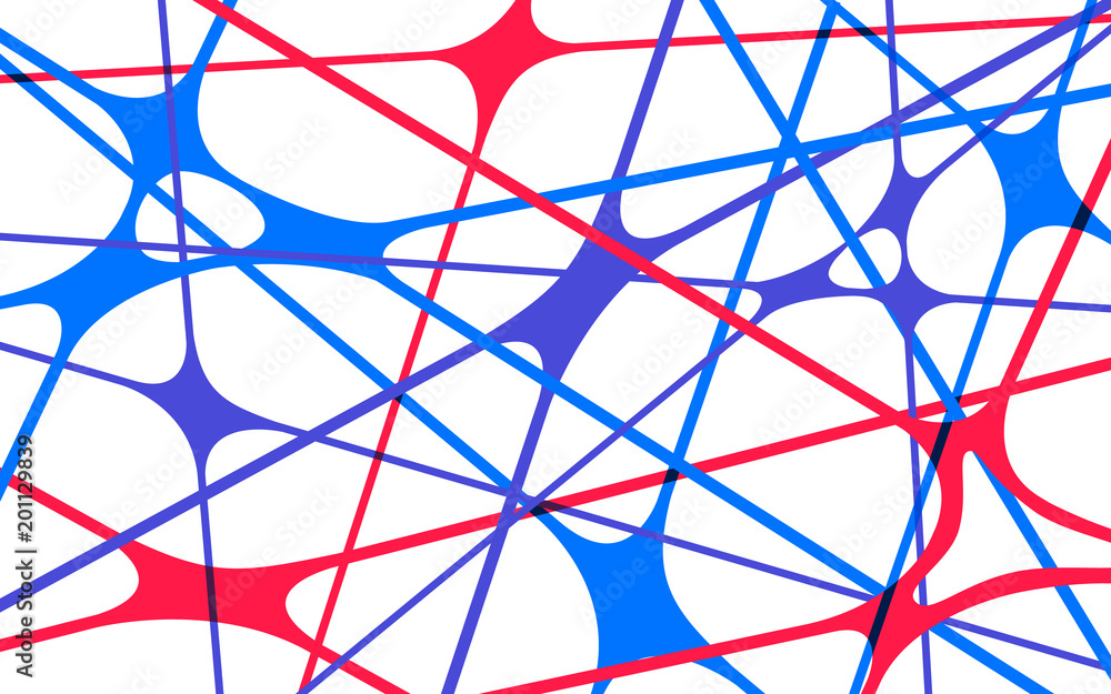 Canvas Prints abstract background. color connected lines on white backdrop. vector illustration