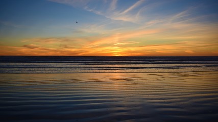 Hiking along the beaches of the California Central Coast, bright sunny day