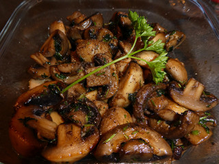 gebratene Champignons