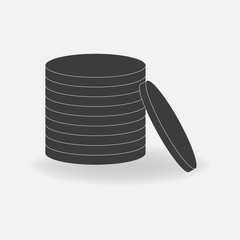 Vector Icon a lot of money. Illustration of a pile of money