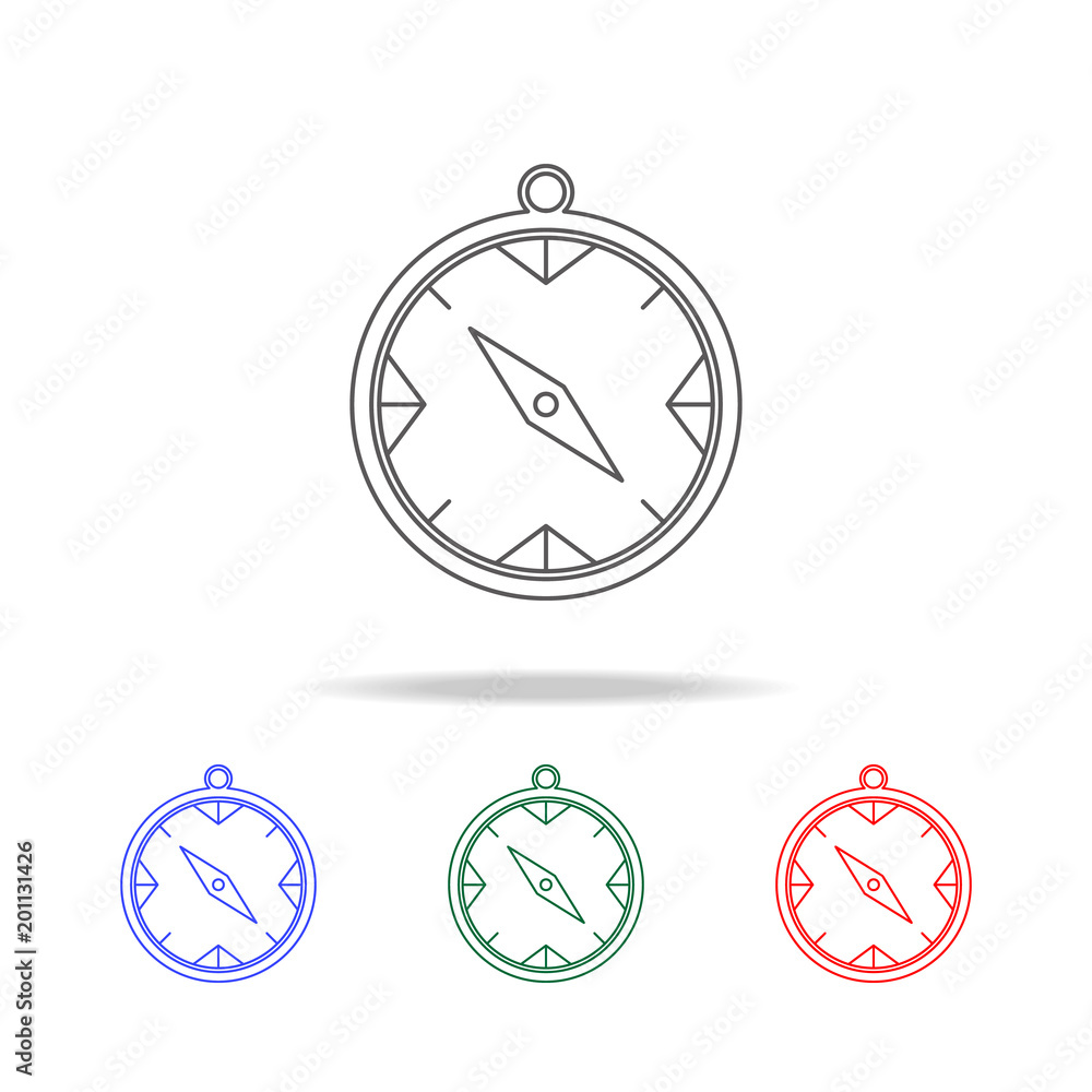 Poster compass icon. elements of camping multi colored icons. premium quality graphic design icon. simple i