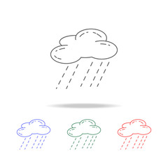 cloud of rain icon. Elements of camping multi colored icons. Premium quality graphic design icon. Simple icon for websites, web design; mobile app, info graphics