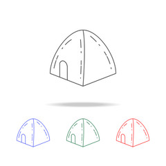 tent icon. Elements of camping multi colored icons. Premium quality graphic design icon. Simple icon for websites, web design; mobile app, info graphics