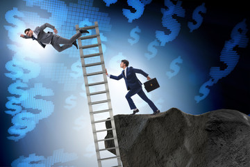 Business unethical competition concept with businessmen
