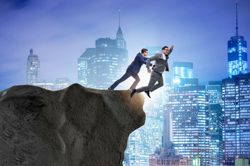 Business unethical competition concept with businessmen