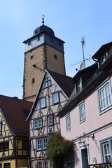 Fototapeta premium Der Bayersturm - Wahzeichen der Stadt Lohr am Main