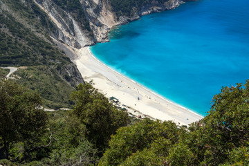 Amazing Landscape of Myrtos beach, Kefalonia, Ionian islands, Greece