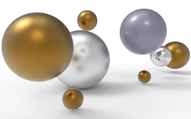 Abstract 3d shapes on background. 3d image. 3d rendering.