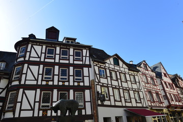 Historischer Marktplatz in Bernkastel Kues Rheinland-Pfalz 