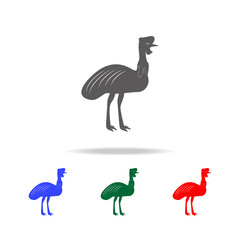 bird of cassowary icon. Elements of Australian animals multi colored icons. Premium quality graphic design icon. Simple icon for websites; web design; mobile app, info graphics
