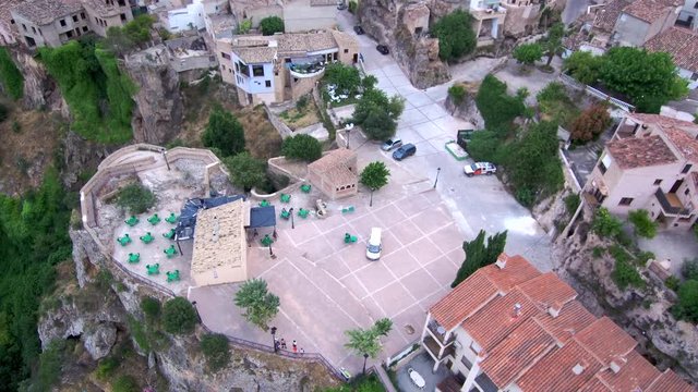 Albacete. Aerial view in village of Letur. Spain. 4k Drone Video