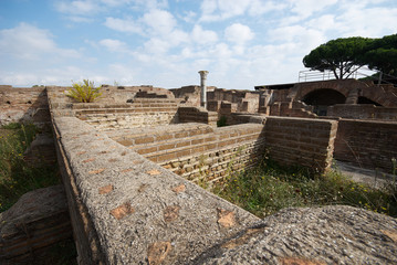 Fototapeta premium The ruins of Ostia Antica, Italy.