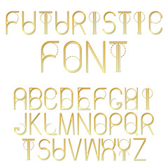 Futuristic vector font.