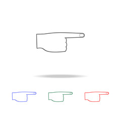 hand sign finger point icon. Elements of hands multi colored icons. Premium quality graphic design icon. Simple icon for websites, web design; mobile app, info graphics