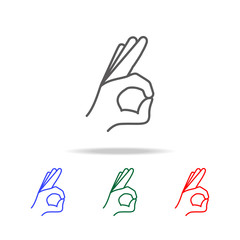 hand sign all is well icon. Elements of hands multi colored icons. Premium quality graphic design icon. Simple icon for websites, web design; mobile app, info graphics
