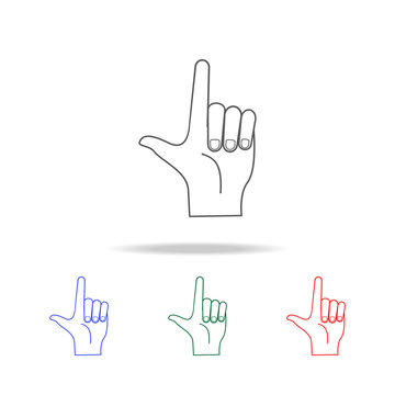 hand sign point up icon. Elements of hands multi colored icons. Premium quality graphic design icon. Simple icon for websites, web design; mobile app, info graphics