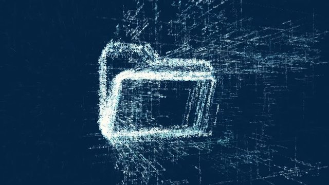 Logo of folder, loop news animation