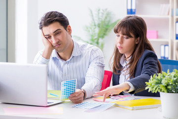 Fototapeta premium People discussing new design of project