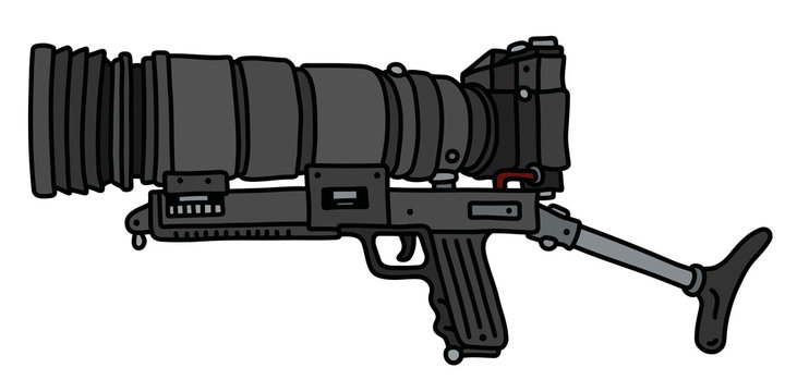 The black large photo gun