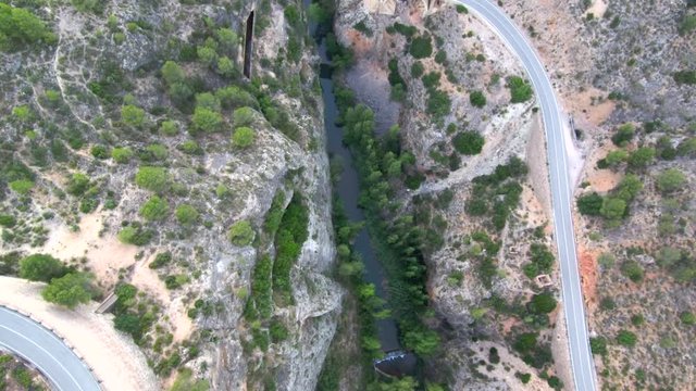 Aerial view by Drone in Ayna, Albacete. Spain 4k Video