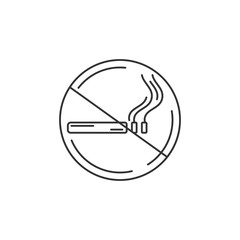 No smoking icon. Simple element illustration. No smoking symbol design template. Can be used for web and mobile