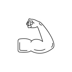 Muscle icon. Simple element illustration. Muscle symbol design template. Can be used for web and mobile
