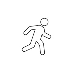 Running man icon. Simple element illustration. Running man symbol design template. Can be used for web and mobile