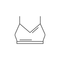 Sport bra icon. Simple element illustration. Sport bra symbol design template. Can be used for web and mobile
