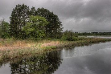 Fototapeta na wymiar Bowstring Lake is Part of the Leech Lake Native American Reservation in Northern Minnesota
