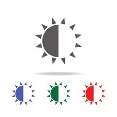 Brightness icon. Elements of photo camera in multi colored icons. Premium quality graphic design icon. Simple icon for websites, web design, mobile app, info graphics