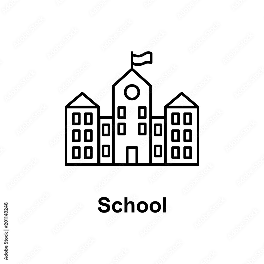 Poster school icon. element of school icon for mobile concept and web apps. thin line icon for website desi