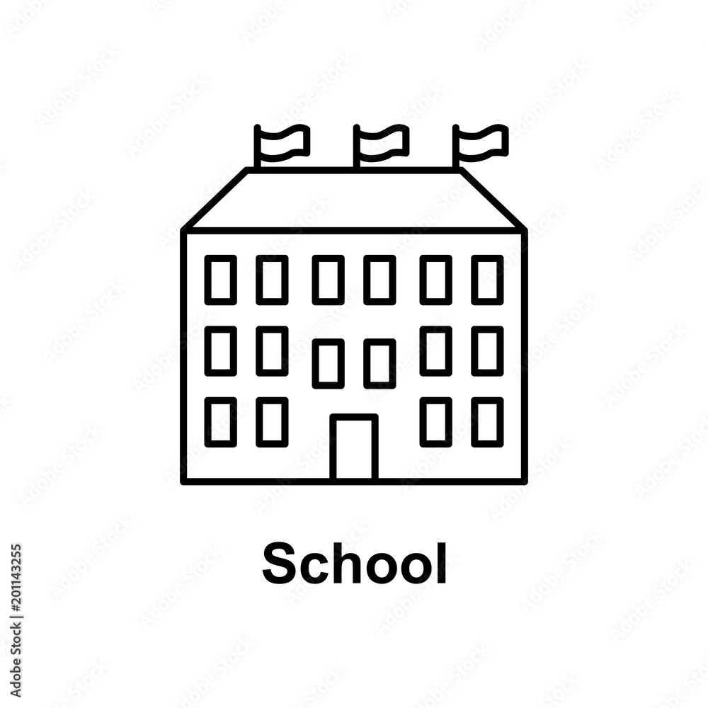 Poster school icon. element of school icon for mobile concept and web apps. thin line icon for website desi