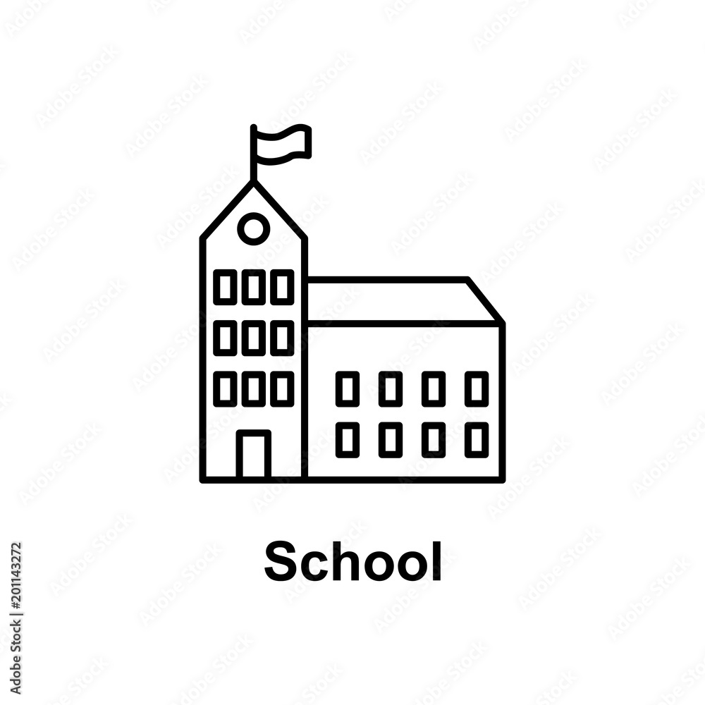 Poster school icon. element of school icon for mobile concept and web apps. thin line icon for website desi