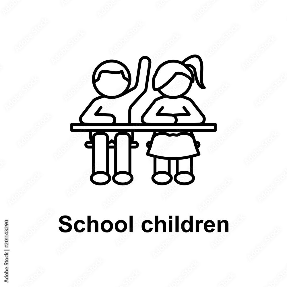 Poster pupils icon. element of school icon for mobile concept and web apps. thin line icon for website desi