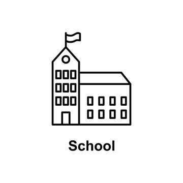 school icon. Element of school icon for mobile concept and web apps. Thin line icon for website design and development, app development. Premium icon